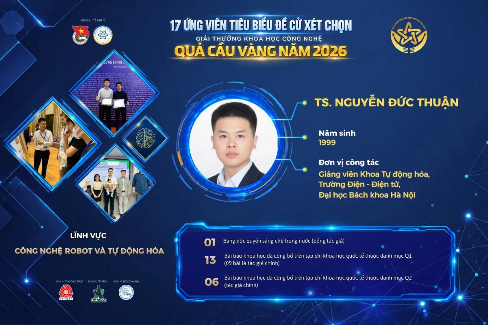 TS. Nguyễn Đức Thuận - ứng viên đề cử Giải thưởng Quả Cầu Vàng 2026