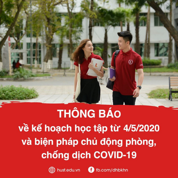 Thông báo kế hoạch học tập từ 4/5/2020 và biện pháp chủ động phòng chống dịch COVID-19