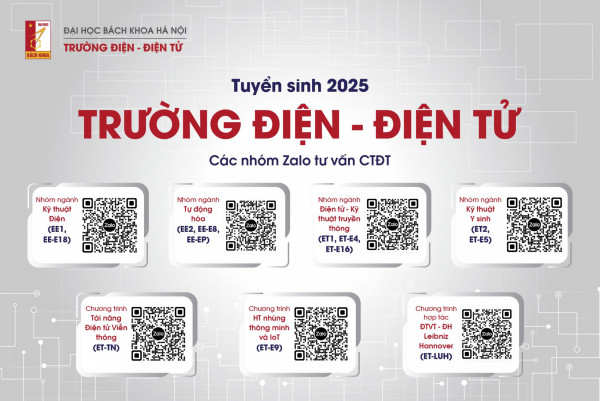Các nhóm Zalo tư vấn tuyển sinh 2025 - Trường Điện - Điện tử