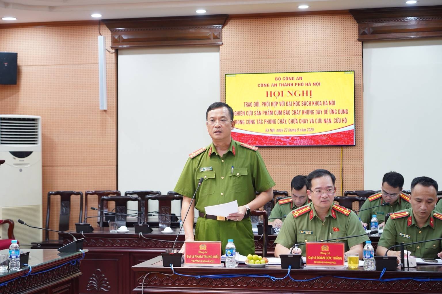 Đại tá Phạm Trung Hiếu – Trưởng phòng Cảnh sát PCCC&CNCH CATP Hà Nội