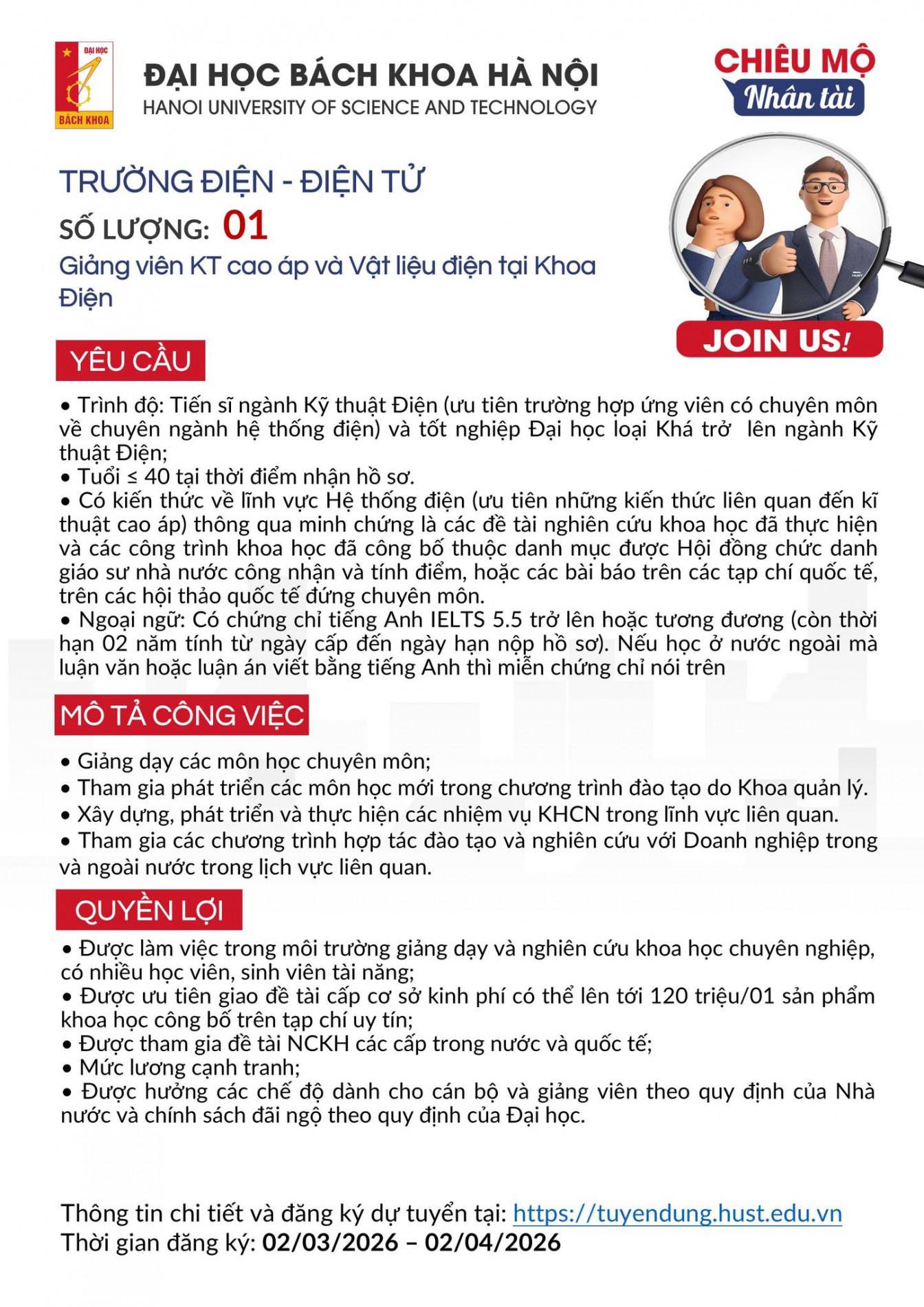 Tuyen dung TDDT Dien 2026