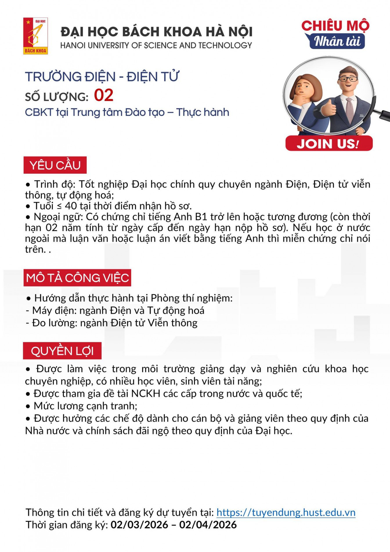 Tuyen dung TDDT TT DTTH 2026